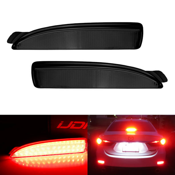 For Mazda 3 5 6 Rear Bumper Reflector LED Tail Brake Stop Fog Real Light Red Len